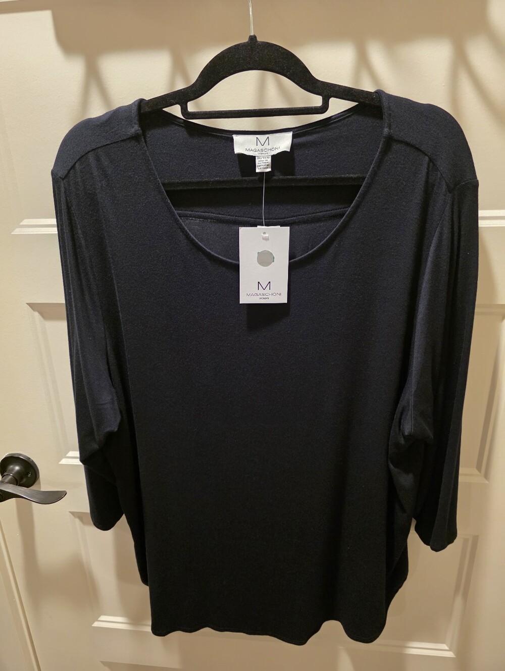 Magaschoni Black Long Sleeve Top 3X